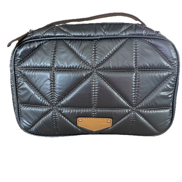 Twelvelittle Diaper Clutch Crossbody Diaper Bag Quilted Metallic Gray - Picture 1 of 16